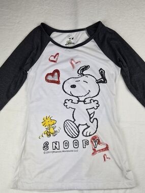 Snoopy Woodstock Peanuts Rhapsody Couture Raglan Sleeve T-Shirt Top Size M